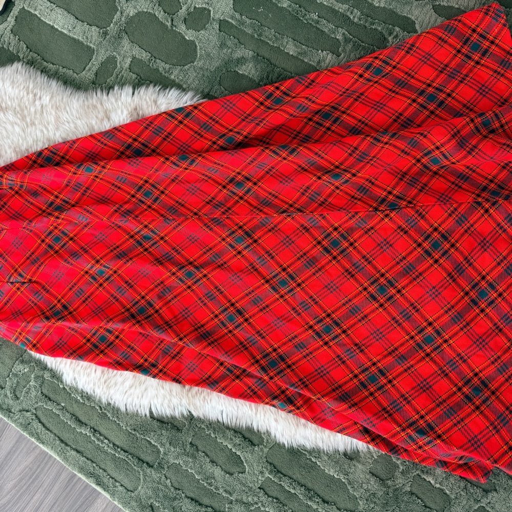 Plaid Red Women's Skirt: Made in America